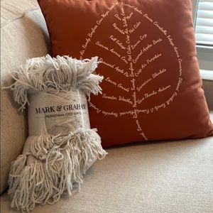 Mark & Graham Grey/Ivory Colorblock Throw Blanket